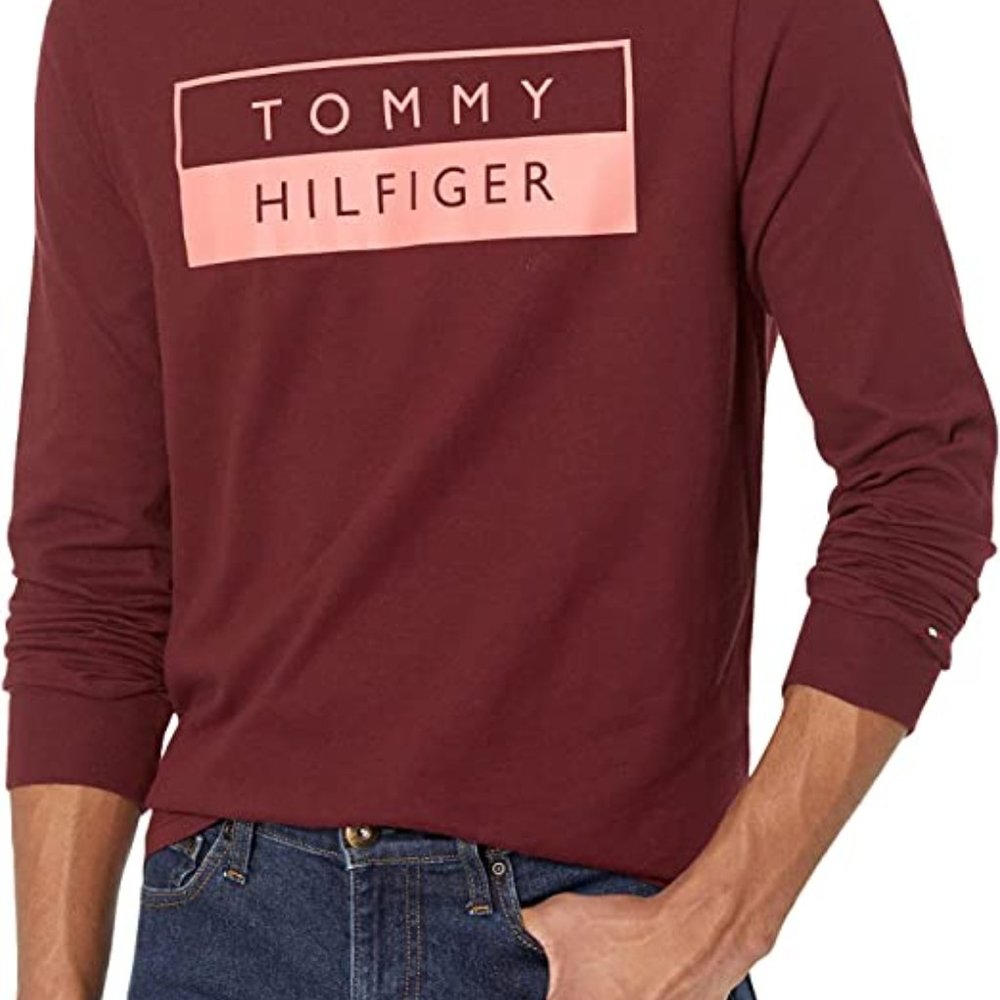 Tommy Hilfiger Men's Long Sleeve Th Logo T-Shirt